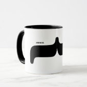 Stencil Font Parenthis Mustache Mok (Voorkant links)