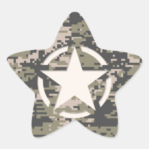 Stencil Label Decale Style Khaki Camouflage