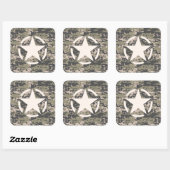 Stencil Label Decale Style Khaki Camouflage (Vel)