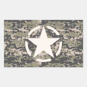 Stencil Label Decale Style Khaki Camouflage