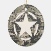 Stencil Label Decale Style Khaki Camouflage Keramisch Ornament (Links)