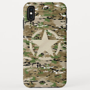 Stencil Label Stijl decimaal op camostijl iPhone XS Max Hoesje