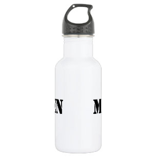Stencil lettertype Kleur Witte Mannen Tekst Waterf Waterfles