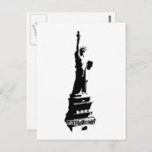 Stencil Liberty Black Briefkaart (Voorkant / Achterkant)