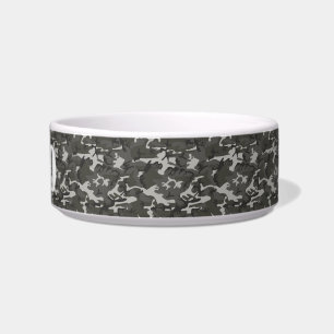 Stencil Naam op camouflage Patroon Voerbakje