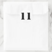 Stencil Nummers door Janz Nummer 11 Elf Wit Ronde Sticker (Tas)