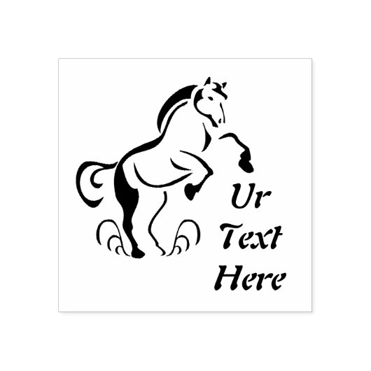 Stencil Paarden opgroeien Rubberstempel (Afrduk)