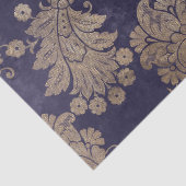 Stencil Peacock Feathers op Paarse ontkoppeling Tissuepapier (Detail)