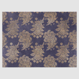 Stencil Peacock Feathers op Paarse ontkoppeling Tissuepapier