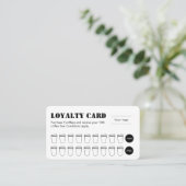 Stencil Typography Coffee Loyalty Card (Staand voorkant)