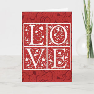 stencil Valentijn liefdesbrieven Feestdagen Kaart