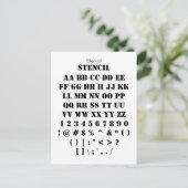 Stencil - Zazzle-lettertypemonster Briefkaart (Staand voorkant)