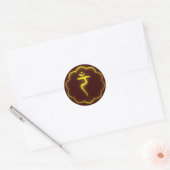 "Stenciled" 3rd Chakra - Manipura Ronde Sticker (Envelop)