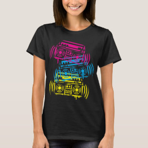 Stenciled Boomboxes van 80 T-shirt