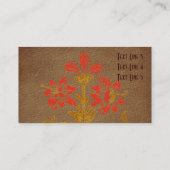 Stenciled Flowers Art Visitekaartje (Achterkant)