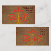 Stenciled Flowers Art Visitekaartje (Voorkant / Achterkant)