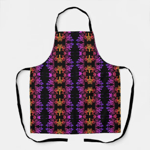 Stenciled Roos Flowers Abstracte kleuren Schort