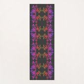 Stenciled Roos Flowers Abstracte kleuren Yogamat (Voorkant)