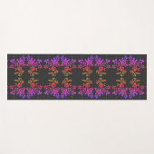 Stenciled Roos Flowers Abstracte kleuren Yogamat (Voorkant (horizontaal))