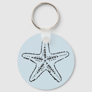 Stenciled Zee Star Sleutelhanger