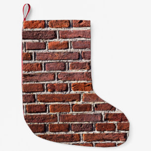 stenen bakstenen van rode stenen muur, metselwerk kleine kerstsok