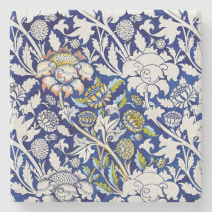 STENEN BIERVILTJE: WILLIAM MORRIS : WATERVERF STUD ONDERZETTER