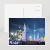 Stenen brug bij de kathedraal van Berlijn in Duits Briefkaart (Voorkant / Achterkant)