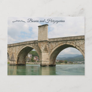 Stenen brug in Višegrad Bosnië en Herzegovina Briefkaart