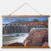 Stenen die over het water lopen hangend wandkleed (Voorkant)