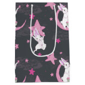 Stenen en roze sterren medium cadeauzakje (Achterkant)