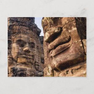 Stenen gezichten bij Bayon Briefkaart