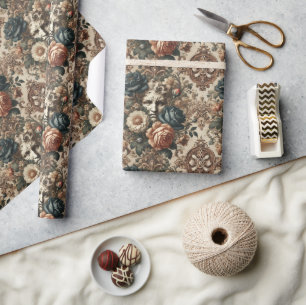 Stenen gezichten & vermoeide nachten – gotische ba cadeaupapier