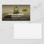 Stenen in de zand | Logo massagetherapie Visitekaartje (Voorkant / Achterkant)