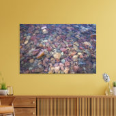 Stenen in het meer in het Glacier National Park Canvas Afdruk (Insitu (Woonkamer))