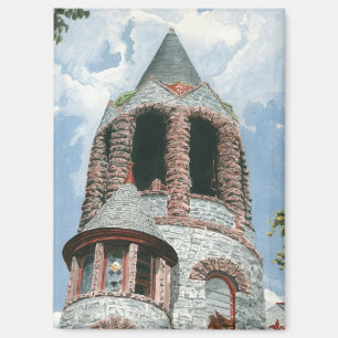 Stenen kerktoren magneet