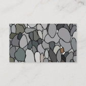 Stenen kiezelstenen visitekaartje (Achterkant)