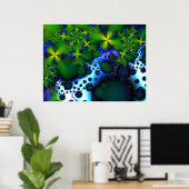 Stenen Koelen Abstracte fractale kunst Poster (Thuiskantoor)