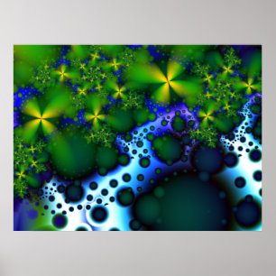 Stenen Koelen Abstracte fractale kunst Poster