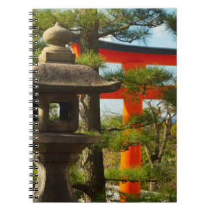 Stenen lantaarn en Torii-poort Notitieboek