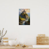 Stenen middeleeuwse vesting poster (Keuken)