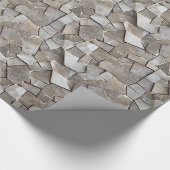 Stenen Mozaïek Patroon Wallpaper Cadeaupapier (Hoek)