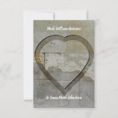 Stenen muur hart bruiloft kaart (Voorkant)