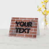 stenen muur, JOUW TEKST Kaart (Gele Bloem)