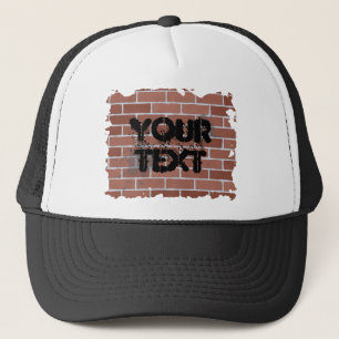 stenen muur, JOUW TEKST Trucker Pet
