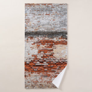 stenen muur langs de verlaten weg, abstract, verou badhanddoek