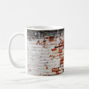 stenen muur langs de verlaten weg, abstract, verou koffiemok