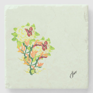 Stenen Onderzetter: Aziatische tijd van schoonheid Stenen Onderzetter