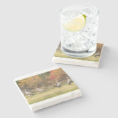 Stenen Onderzetter - Sandhill Cranes (Zijkant)