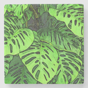 STENEN ONDERZETTER/"SWISS CHEESE PLANT"/TROPISCH P ONDERZETTER