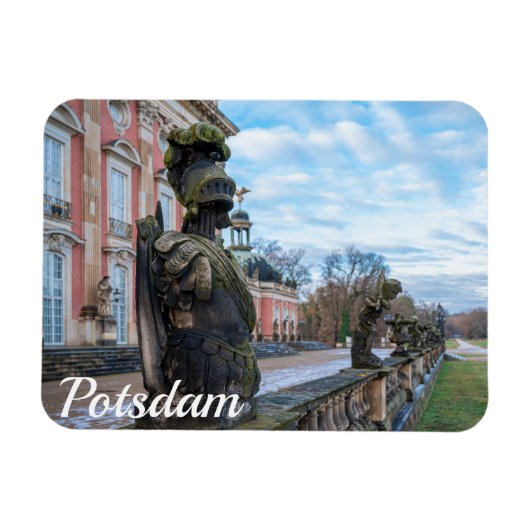 Stenen ridderbeelden bij paleis in Potsdam Magneet (Horizontaal)
